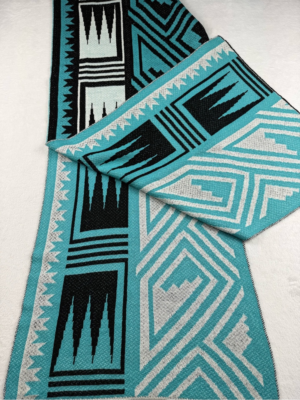 Eighth Generation Tribute 100% Merino Wool Scarf
Geometric Wrap One Size - Picture 7 of 8